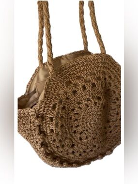 Laura Jones Rattan Woven Purse.